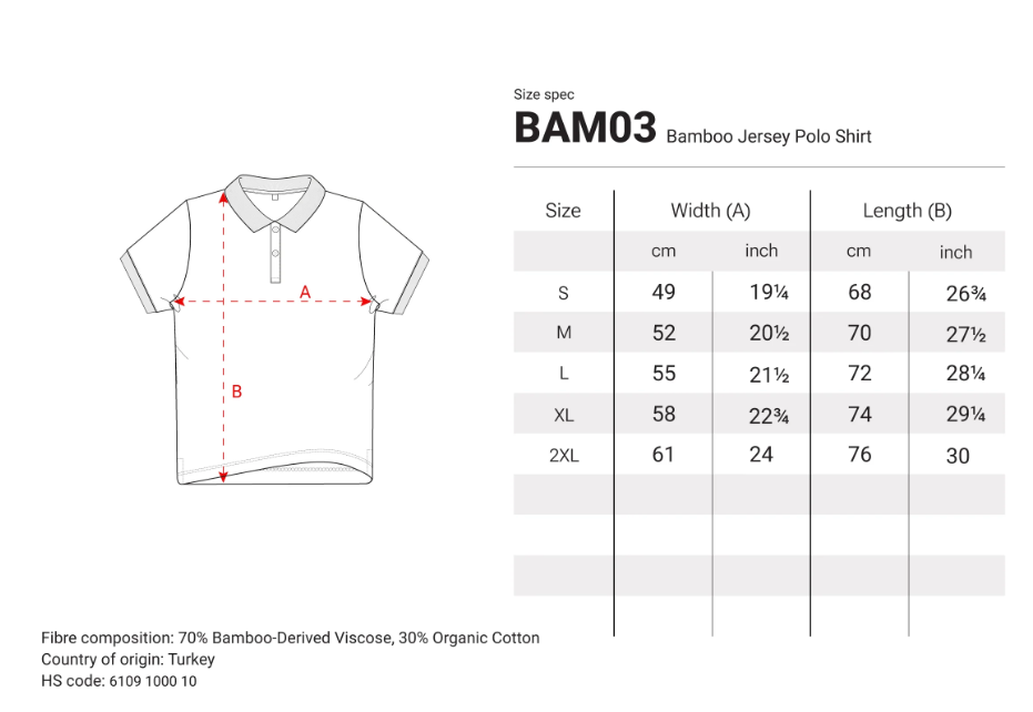 Nachhaltiges Bambus Polo Shirt