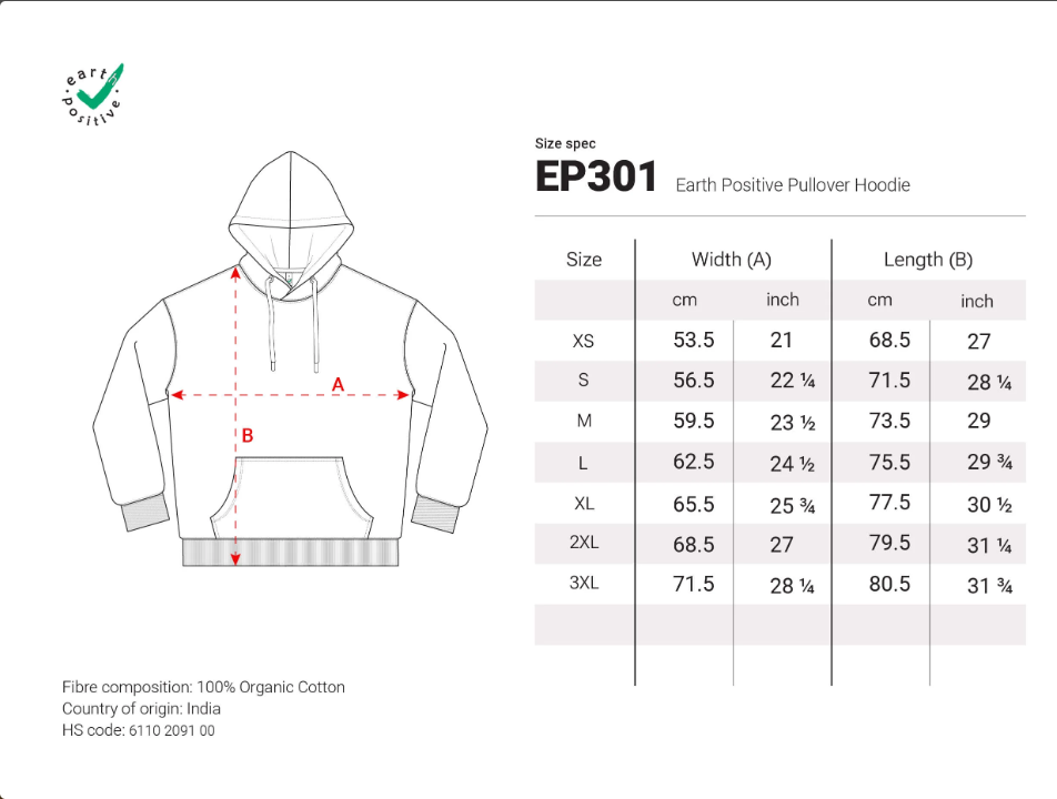 Nachhaltiger Baumwoll-Hoodie