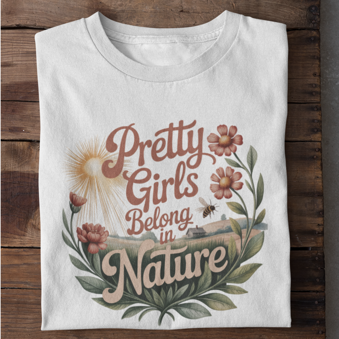 Pretty Girls Belong In Nature Organisches Premium W-Shirt
