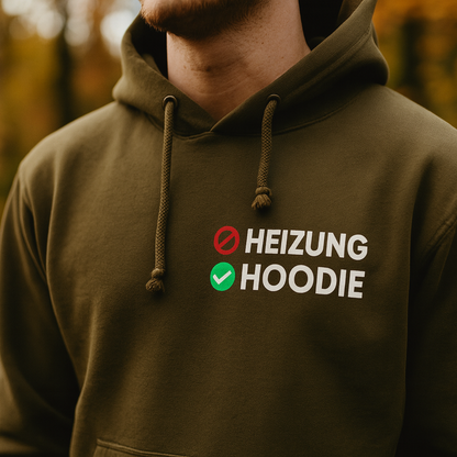 Keine Heizung Organischer Premium Hoodie