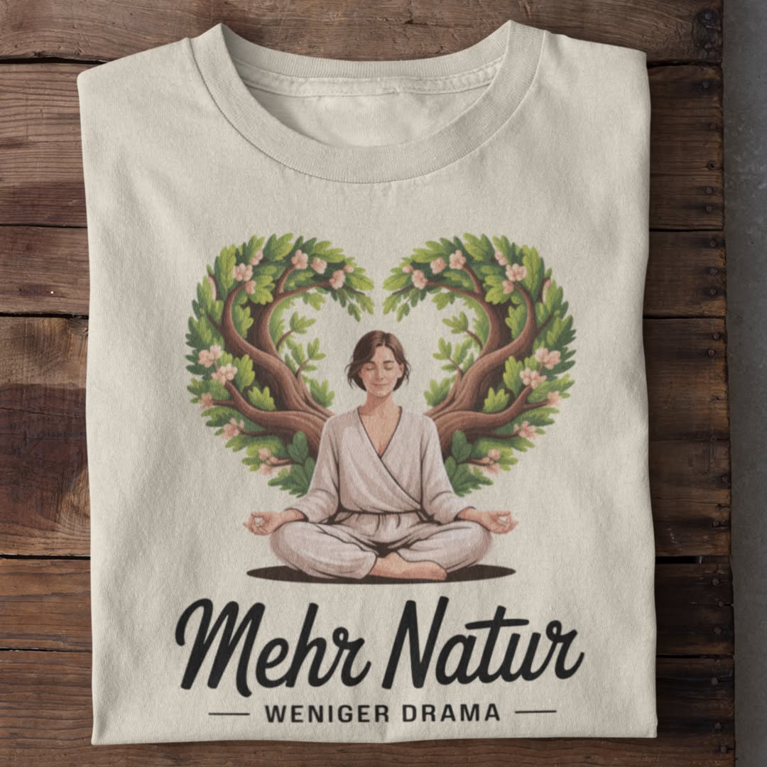 Mehr Natur Weniger Drama Organisches Premium Shirt