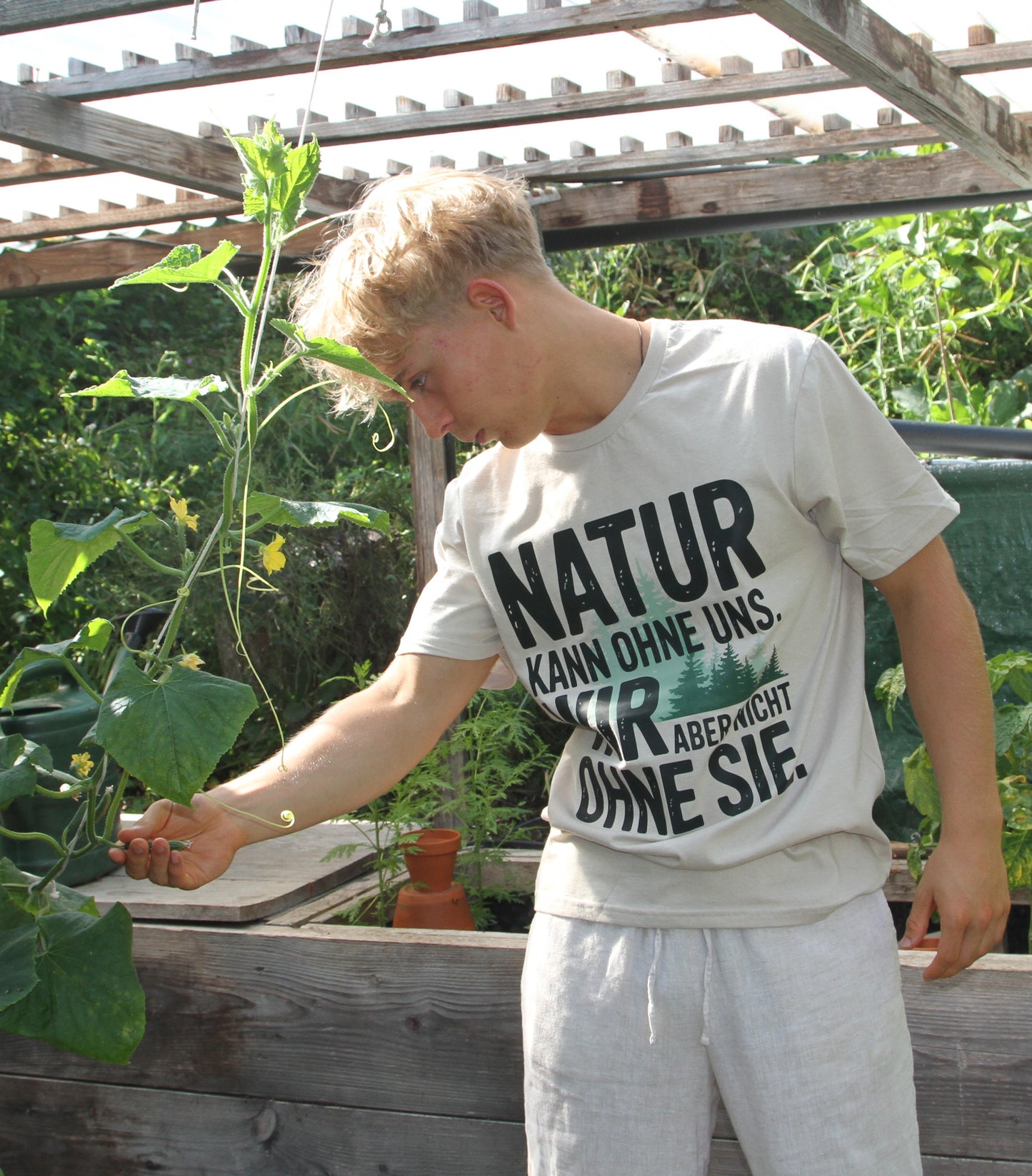 Natur Kann Ohne Uns Organisches Premium Shirt