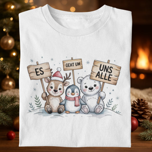 Es Geht Um Uns Alle Winteredition Organisches Premium Shirt