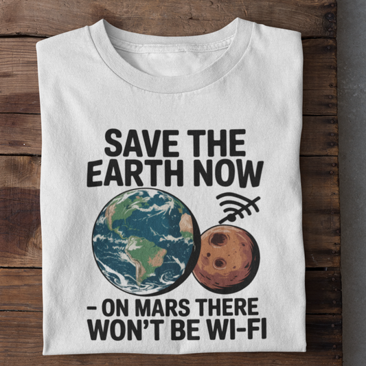 On Mars No Wifi Organisches Premium Shirt