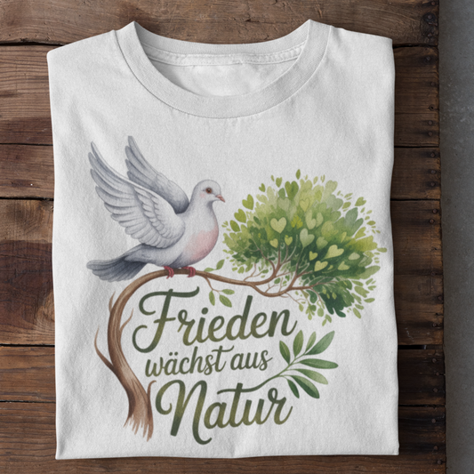 Frieden wächst aus Natur Organisches Premium Shirt