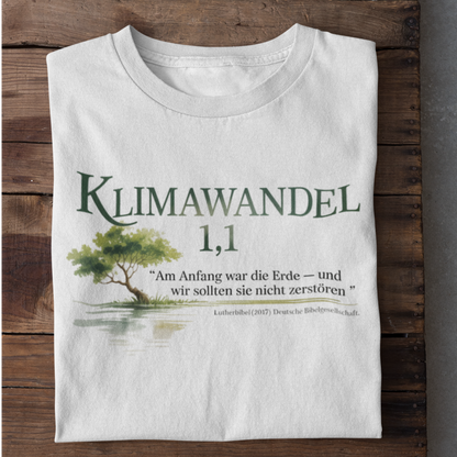 Klimawandel Bibelvers Organisches Premium Shirt