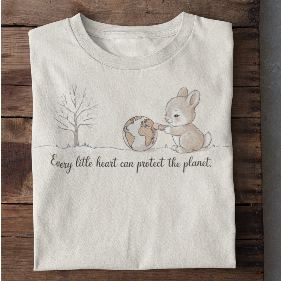 Every little heart can protect the planet Organisches Premium Shirt