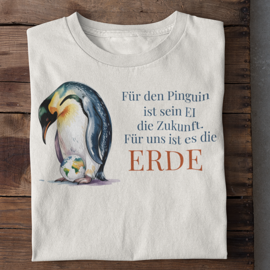 Pinguin schützt die Erde Organisches Premium Shirt