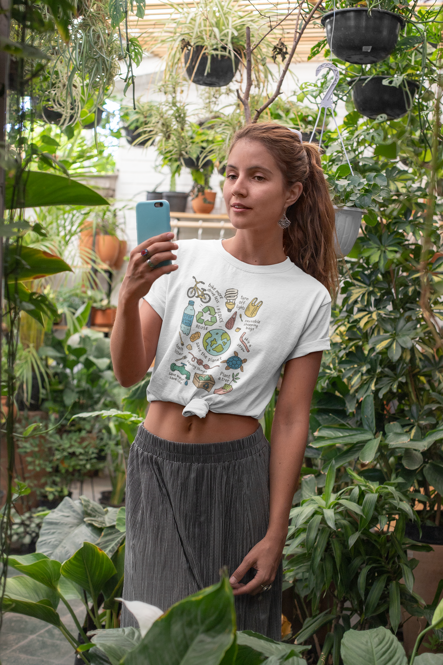 Save The Planet Organisches Premium W-Shirt