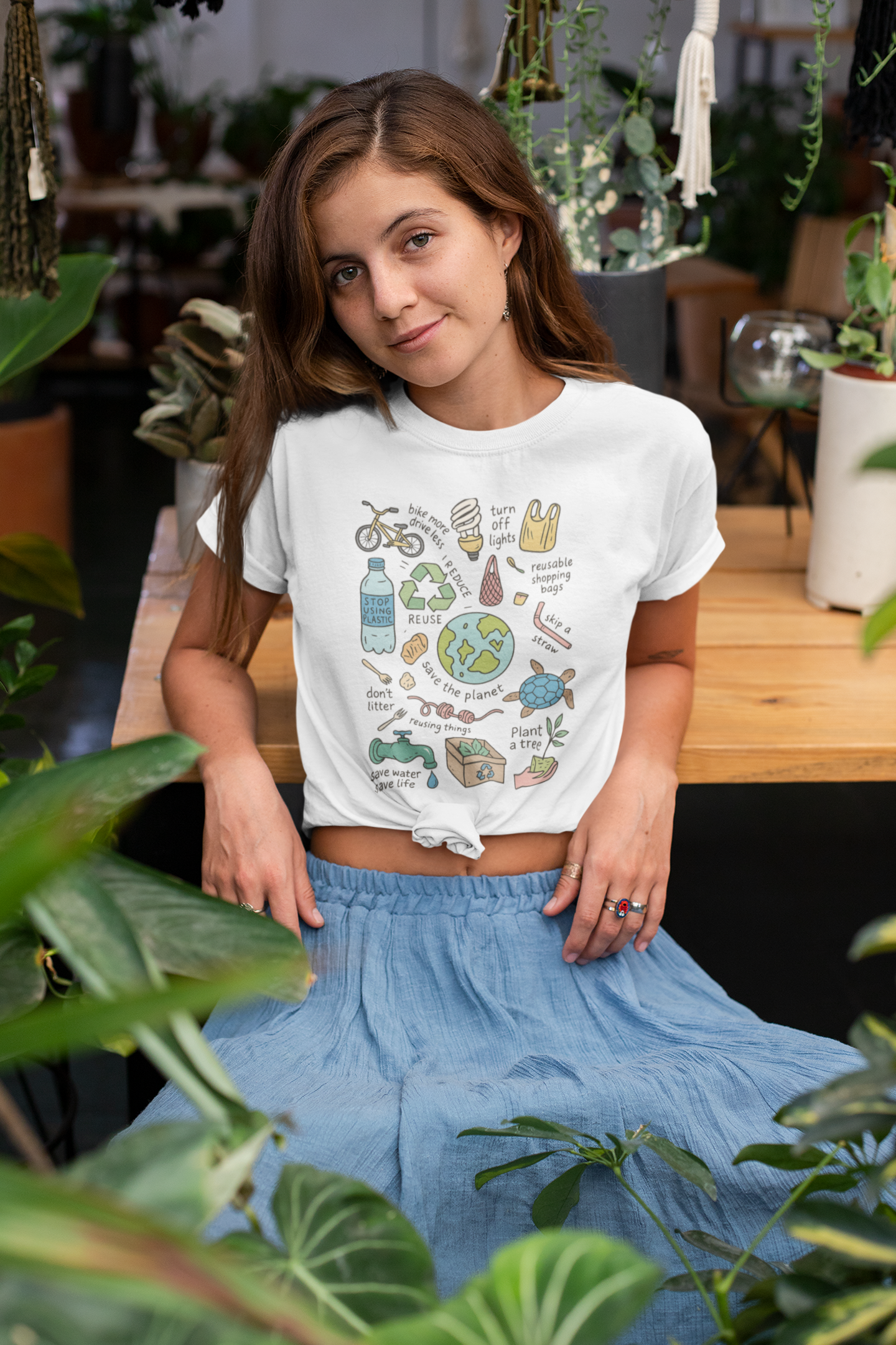 Save The Planet Organisches Premium Shirt