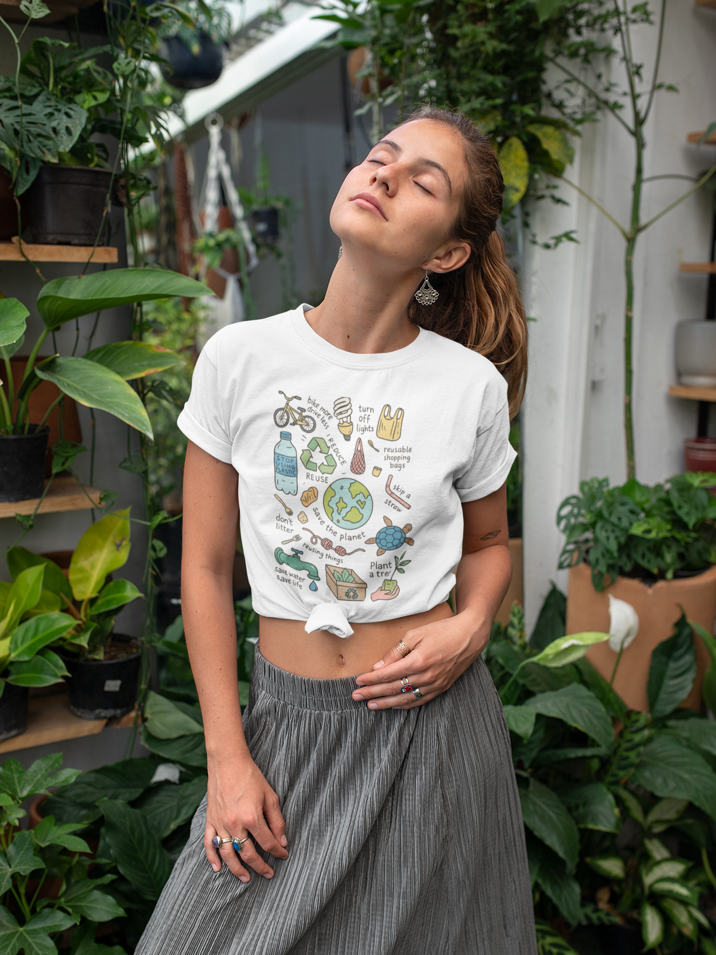 Save The Planet Organisches Premium W-Shirt