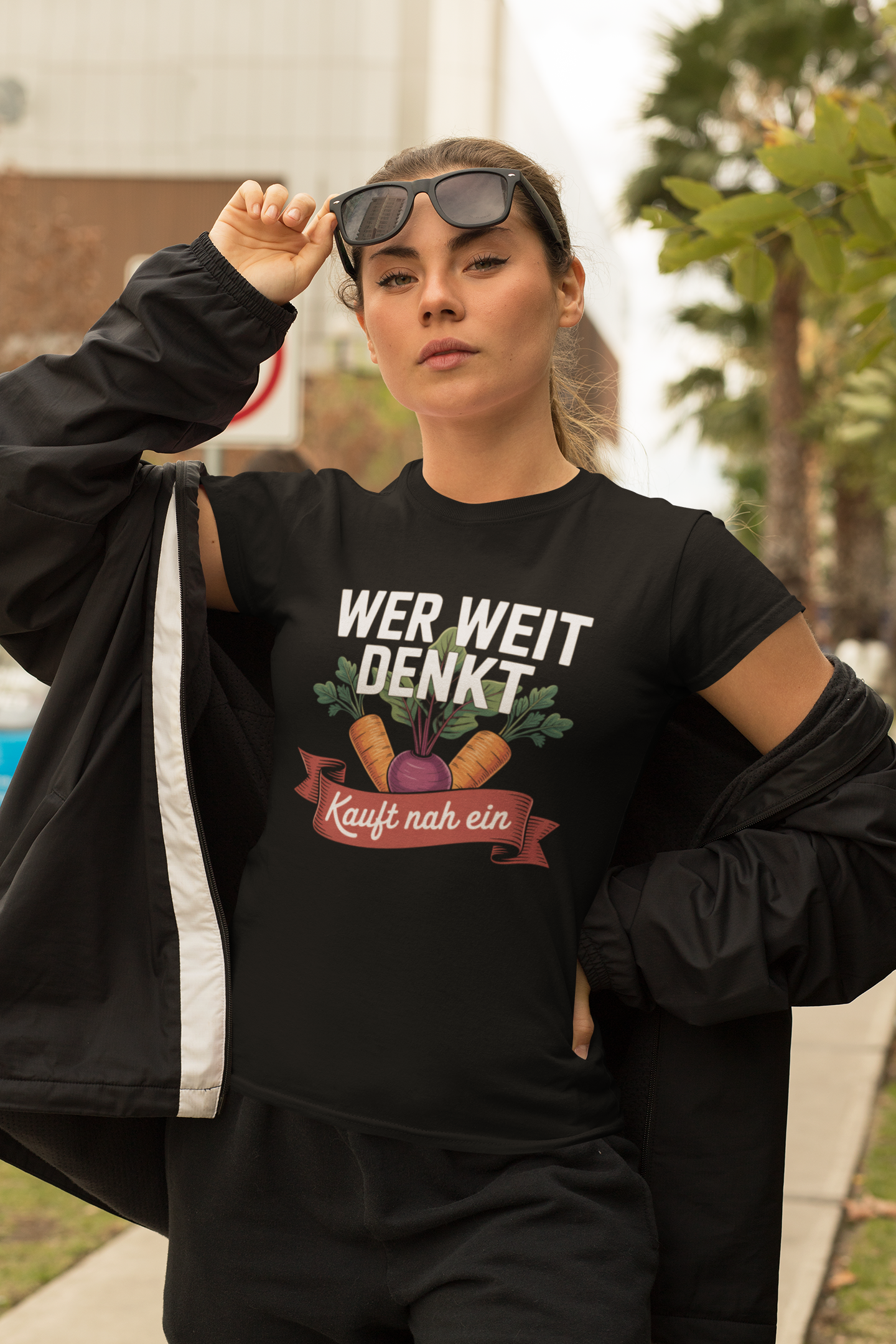 Wer Weit Denkt Kauft Nah Organisches Premium Shirt