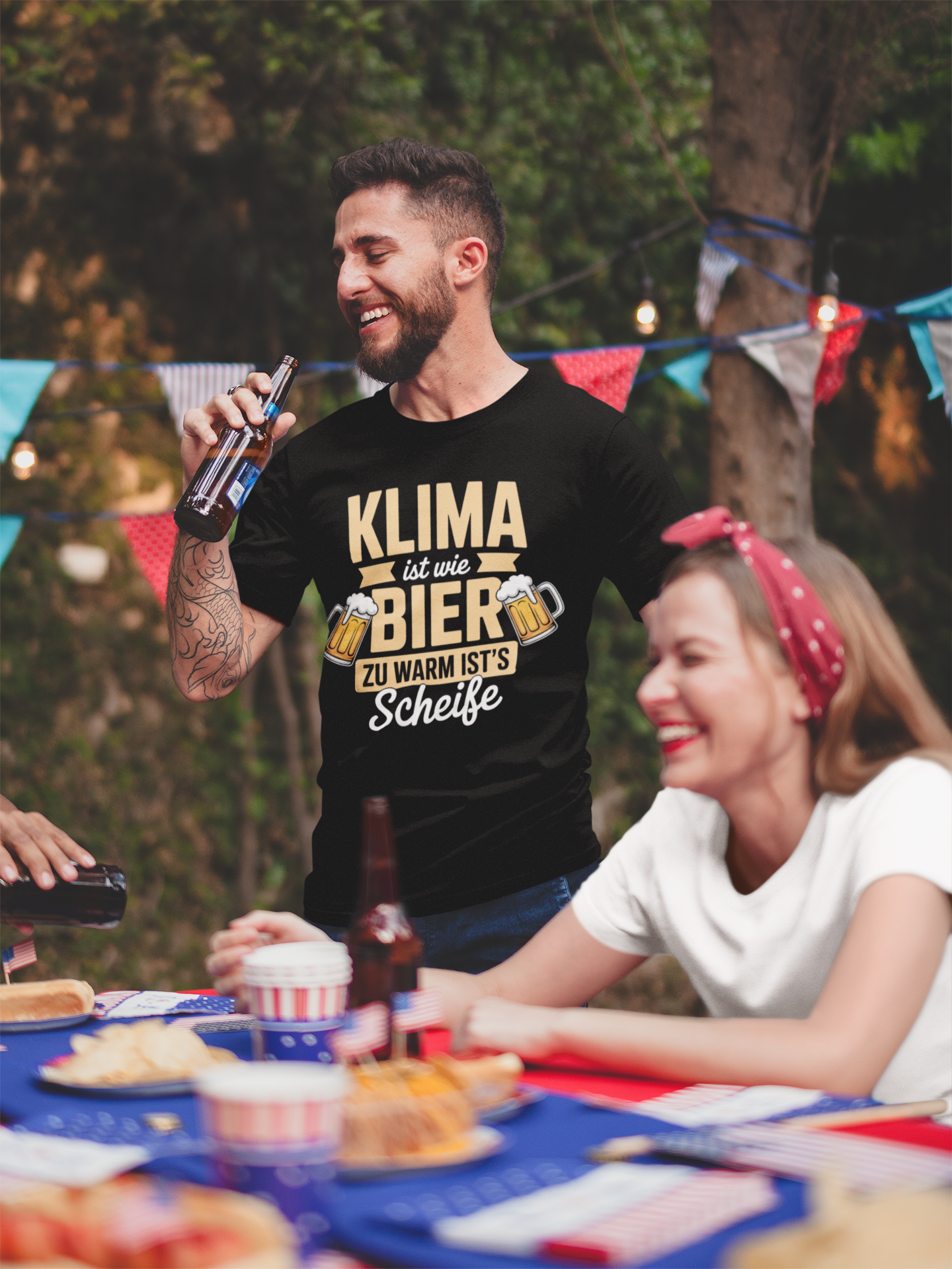 Klima Ist Wie Bier Organisches Premium Shirt