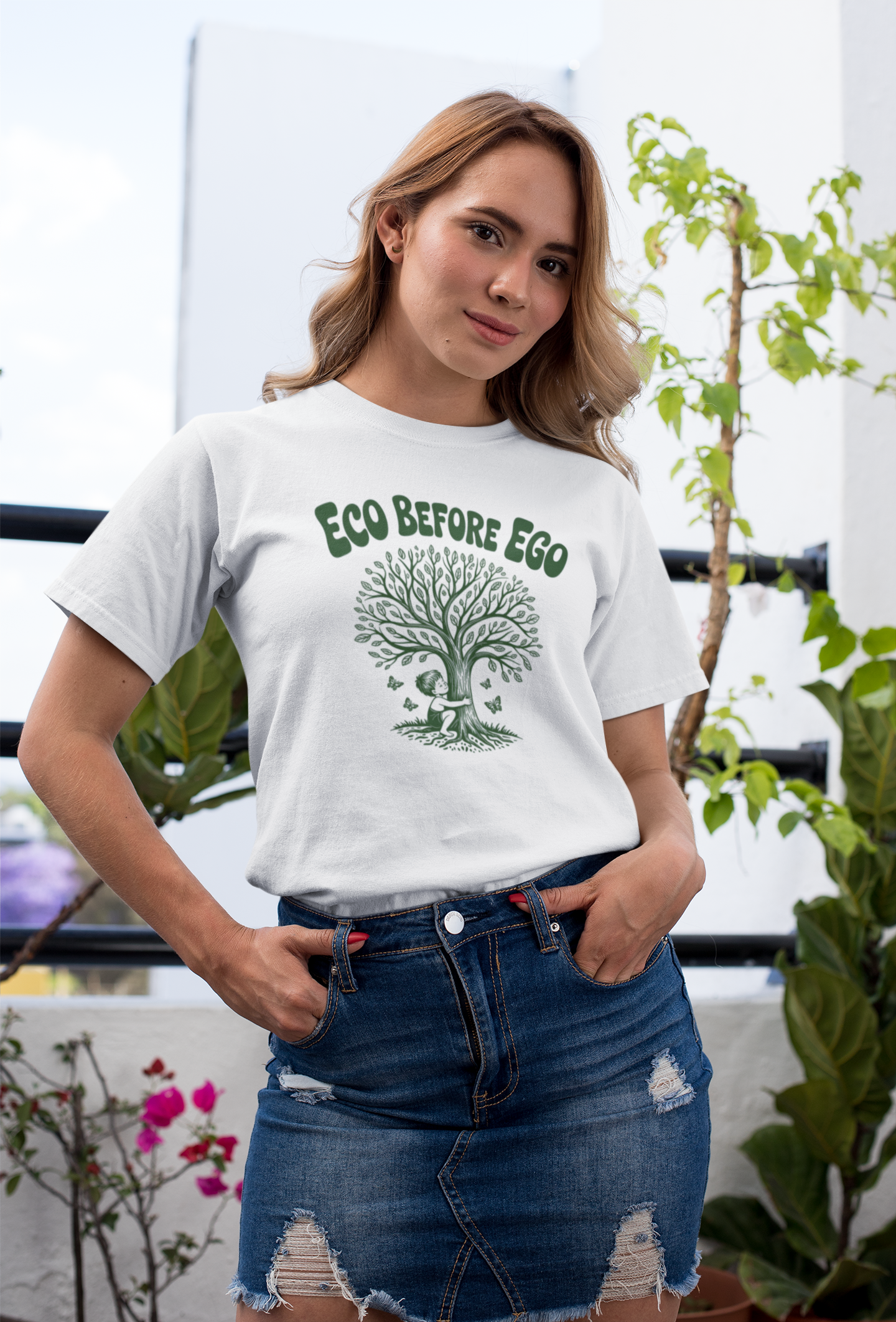 Eco before Ego Organisches Premium Shirt