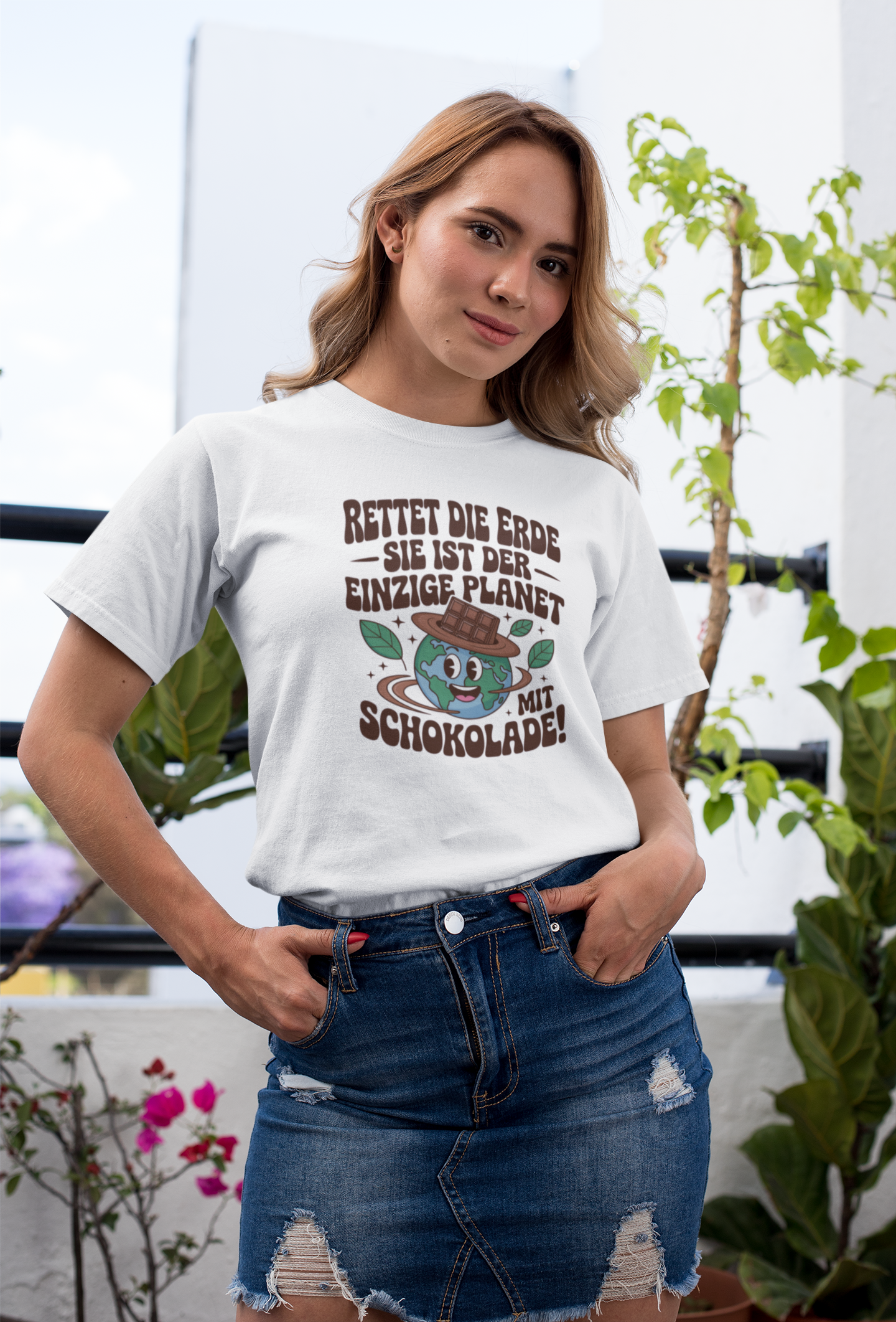 Einzigster Planet Mit Schokolade Organisches Premium Shirt