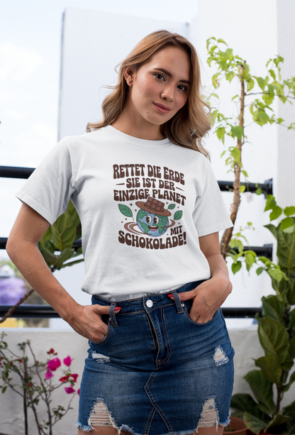 Einzigster Planet Mit Schokolade Organisches Premium Shirt
