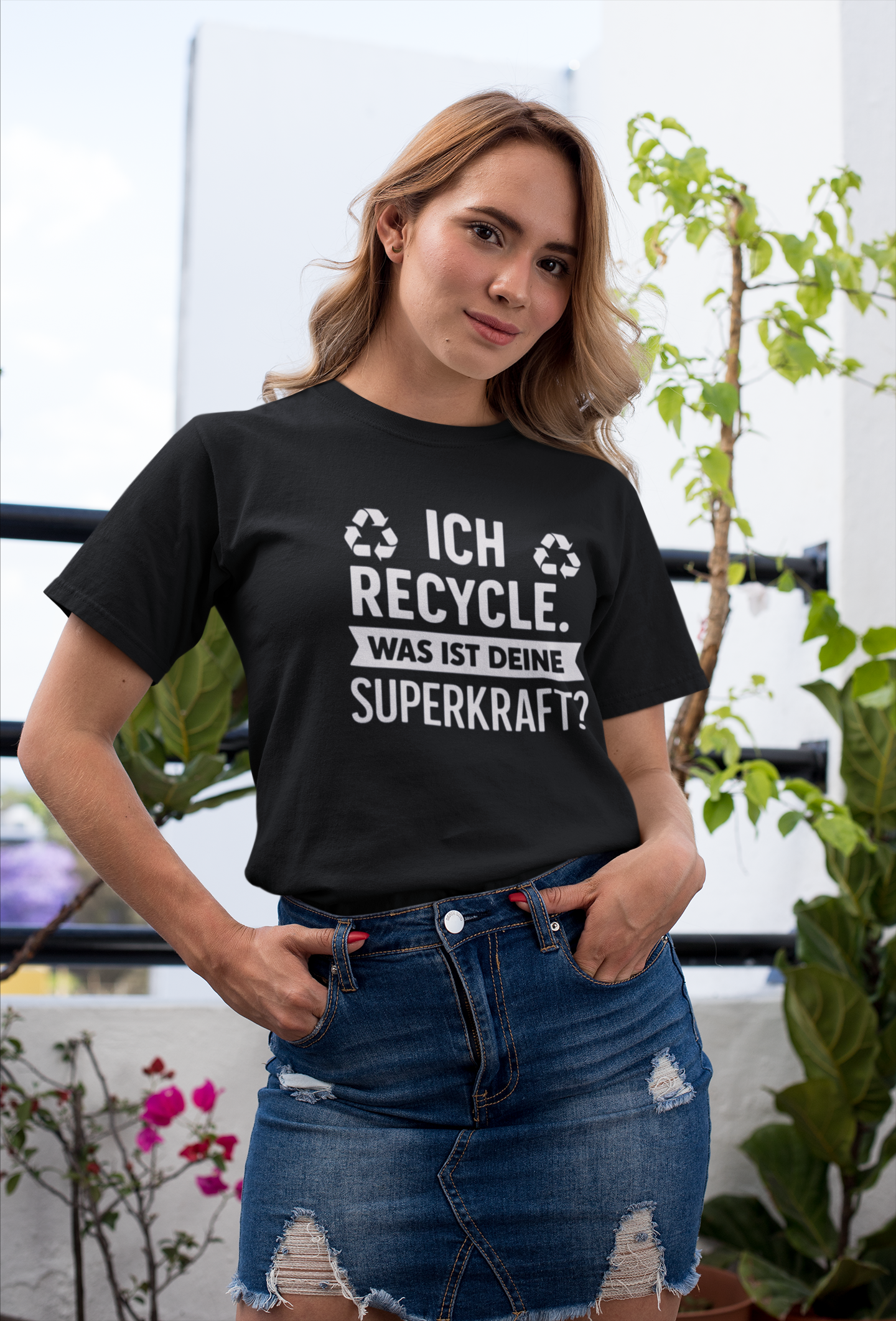 Recycle Superkraft Organisches Premium Shirt