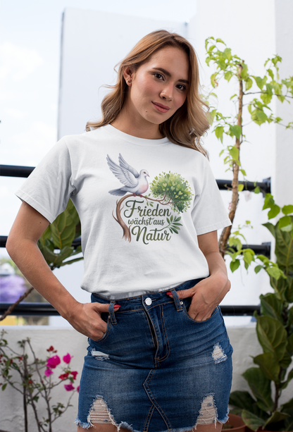 Frieden wächst aus Natur Organisches Premium Shirt